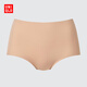 優(yōu)衣庫女裝AIRism無(wú)痕短褲/空氣衣高腰三角內褲482670 34 駝色 L