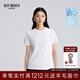 深呼吸DEEP BREATH女裝光澤涼感抗菌長(cháng)絨棉短袖T恤女A301738 白 L (4)