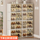 柏帝奇鞋柜門(mén)口進(jìn)門(mén)家用結實(shí)耐用防塵鞋架多功能多層靠墻入戶(hù)門(mén)收納鞋盒 敢承諾敢保證（十年內無(wú)理由換新一次） 6門(mén)(單列5層-自帶靴柜）放10雙大碼鞋