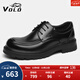 VOLO犀牛大頭鞋商務(wù)正裝皮鞋德比鞋厚底休閑皮鞋男 黑色 40 