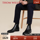 THOM WILLS切爾西男靴真皮手工固特異靴子男英倫馬丁靴冬季 黑色E361-H1 41 /7.5碼