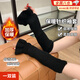 焱思泰針織毛線(xiàn)喇叭袖套冬季保暖針織堆堆手臂套加厚保暖JK女孩波浪手套 【加長(cháng)加厚款】保暖針織袖套（黑色）