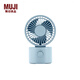 MUJI 無(wú)線(xiàn)桌上風(fēng)扇 低噪音風(fēng)扇 搖頭式 USB電風(fēng)扇小風(fēng)扇便攜 藍色