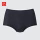優(yōu)衣庫女裝AIRism無(wú)痕短褲/空氣衣高腰三角內褲482670 09 黑色 L