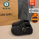 啄木鳥(niǎo)全包毛毛勃肯鞋女鞋子2025秋冬季新款爆款一腳蹬懶人鞋加絨棉鞋 高級灰 37 (235mm)