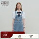 Teenie Weenie小熊女裝春夏裝牛仔背帶短褲簡(jiǎn)約時(shí)尚休閑通勤連體褲 淺藍色 M (165)