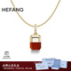 HEFANGHEFANG何方珠寶幸運方糖鎖骨鏈女士項鏈輕奢高級感生日新年禮物送女友