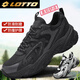 樂(lè )途（LOTTO）男鞋春秋季復古休閑鞋運動(dòng)跑步鞋減震回彈老爹鞋子男8723 黑色42