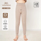 英氏（YEEHOO）兒童保暖褲雙層加厚男女童秋冬厚款打底褲兒童保暖秋褲條紋駝120