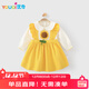 優(yōu)奇女童連衣裙嬰兒秋裝兒童公主裙可愛(ài)女寶寶連衣裙小女孩外出小裙子