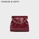 CHARLES&KEITH子母鏈條大容量流浪包單肩包包女包生日新年禮物CK2-40671449