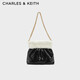 CHARLES&KEITH質(zhì)感鏈條單肩包托特包流浪包包女包生日新年禮物CK2-20671559
