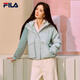 FILA 斐樂(lè )楊冪同款女士棉服2026春新款時(shí)尚休閑寬松保暖花苞連帽外套 海沁綠-GN L 170/88A/L