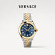范思哲（VERSACE）瑞士手表男士夜光石英表生日禮物送男友VEVK00520-42MM金藍禮盒裝