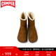 CAMPER女鞋Peu Cami冬季新款加絨保暖中筒靴平底簡(jiǎn)約戶(hù)外時(shí)尚雪地靴 棕色005 37