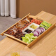 楓拓凌托盤(pán)竹木質(zhì)長(cháng)方形餐盤(pán)裝下酒菜鹵味拼盤(pán)燒烤盤(pán)子家用商用餐具器皿 【52*34cm】雙耳托盤(pán)