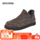 斯凱奇（Skechers）加絨冬款男鞋腳寬腳胖保暖雪地靴冬靴棉鞋戶(hù)外耐磨工裝鞋205178