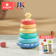 科巢兒童疊疊樂(lè )音樂(lè )不倒翁積木彩虹套圈玩具嬰兒0-3歲早教寶寶男女孩 莫卡迪糖果色+塞塞樂(lè )（趣味毛毛蟲(chóng)）