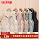 鴨鴨（YAYA）羽絨馬甲女短款外穿2025秋冬新款立領(lǐng)坎肩馬夾背心百搭羽絨服外套 米白色 S 【建議80-130斤】