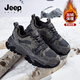 JEEP SPIRIT吉普棉鞋男鞋2025冬季新款雪地靴加絨防寒保暖休閑老爹鞋子男款 古城灰 39