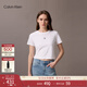 Calvin KleinJeans25夏季女士經(jīng)典字母印花休閑潮流ck辣妹短款短袖T恤上衣