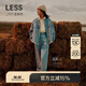 LESS【周迅同款】春秋牛仔外套復古無(wú)領(lǐng)水洗小香風(fēng)夾克2O8612790 995牛仔洗蘭 M