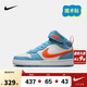 NIKE 耐克童鞋 COURT BOROUGH MID 男女童中幫魔術(shù)貼兒童運動(dòng)休閑板鞋