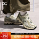 美津濃（MIZUNO）【W(wǎng)AVE ORION】男女春秋運動(dòng)鞋跑步鞋緩震支撐復古休閑跑鞋 11/燕麥色/樹(shù)綠色/石頭綠 41 (265mm)