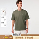 哈吉斯（HAZZYS）男裝 夏款男上衣華夫格垂感寬松圓領(lǐng)短袖T恤男ASTZE0BBX57 卡其色KK L （175/96A 48）