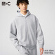 優(yōu)衣庫合作款/男裝女裝寬松連帽拉鏈運動(dòng)開(kāi)衫/長(cháng)袖外套衛衣485735 03 灰色 M