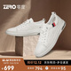 零度Zero板鞋男2025新款羊皮內里經(jīng)典款百搭西裝小白鞋男