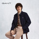 GANT【哈靈頓夾克】甘特翻領(lǐng)純色美拉德設計短款休閑簡(jiǎn)約純色男裝夾克 433-深藍色 S