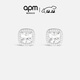 APM Monaco方形耳釘銀耳環(huán)時(shí)尚簡(jiǎn)約氣質(zhì)首飾飾品禮物送女友