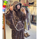 另約連帽睡衣女冬季珊瑚絨大碼加厚韓版碎花小熊可外穿家居服套裝ins S805 復古碎花 XL