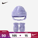 NIKE 耐克兒童冷帽手套2件套冬季男女童保暖防風(fēng)針織帽子手套套裝