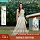 茵曼度假風(fēng)歐若風(fēng)無(wú)袖連衣裙2025夏季女裝新品純色氣質(zhì)長(cháng)裙子 五彩斑斕 XL