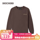 斯凱奇（Skechers）2025秋季新款舒適寬松休閑上衣時(shí)尚針織長(cháng)袖T恤 深焦糖棕/05U5 XL