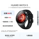 HUAWEI WATCH 5 42mm基礎款深錆色不銹鋼表殼幻月黑氟橡膠表帶首創(chuàng  )X-TAP智感窗eSIM通信手表華為智能手表