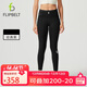 Flipbelt【薄絨防寒款】女導汗長(cháng)褲跑步壓縮腰包褲保暖 經(jīng)典黑 M