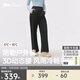 蕉下（beneunder）梭織直筒褲女25秋冬新款中暖加絨穿搭防風(fēng)防潑水運動(dòng)休閑褲WB146