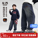 左西男童加絨牛仔褲兒童冬季保暖褲子2025新款中大童長(cháng)褲 牛仔色 150