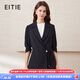 愛(ài)特愛(ài)（EITIE）精致通勤ol氣質(zhì)收腰一?？畚餮b外套2025夏季新款西服女B2503602 極簡(jiǎn)黑20 M (160)