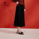 香影中長(cháng)款黑色絲絨半身裙女2026春季新款新年正式場(chǎng)合高腰長(cháng)裙子 黑色 半身裙 L 165/68A/110-125斤