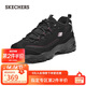 斯凱奇（Skechers）黑白金加絨老爹鞋女厚底增高百搭熊貓鞋舒適保暖休閑運動(dòng)鞋896268