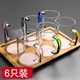 楓拓凌玻璃水杯家用耐熱杯子6個(gè)裝家用喝水杯子大容量牛奶豆漿杯泡茶杯 【6只裝】玻璃水杯套裝