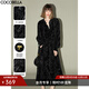 COCOBELLA[竹影拓印]新中式絲絨連衣裙小黑裙國風(fēng)襯衫裙FR0002-4 玄竹黑 L