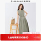 佐丹奴無(wú)袖裙子女夏季新款純色文藝風(fēng)壓褶圓領(lǐng)背心連衣裙05465336