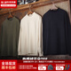 馬登工裝熱感絨男士長(cháng)袖T恤半高領(lǐng)休閑打底衫秋冬抗靜電保暖內衣男款 黑色 M