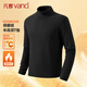 凡客誠品（VANCL）保暖內衣男士秋冬季親膚柔軟T恤男裝磨毛半高領(lǐng)打底衫 黑色 L