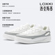LOXKI/洛克斯基男鞋板鞋子男秋冬鞋面加棉隔冷保暖經(jīng)典百搭休閑鞋 情侶 灰白色 -“疊加態(tài)”隔冷保暖 42